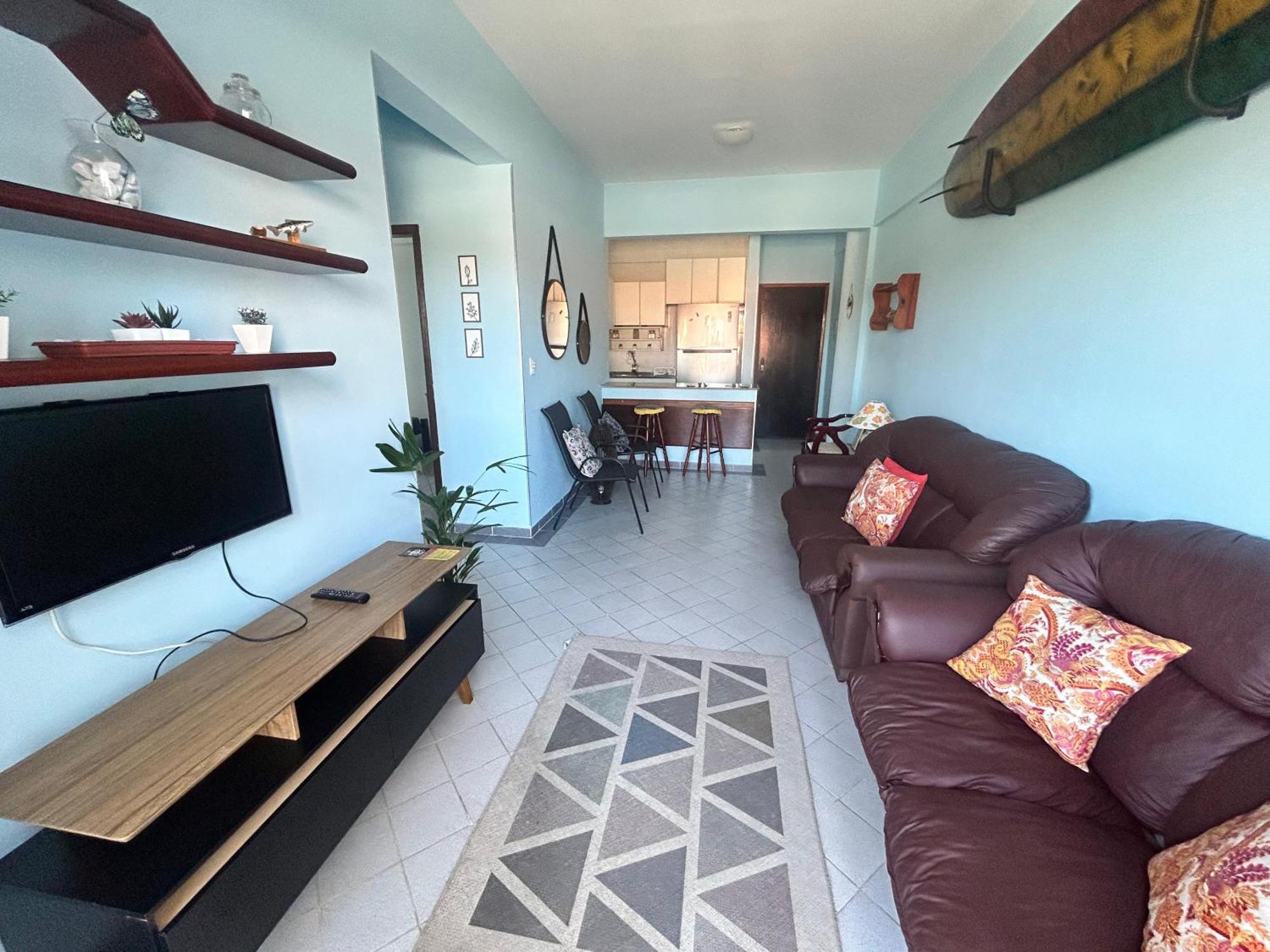 Ap Beira-Mar Com Wi-Fi E Garagem Lägenhet Mongaguá Rum bild